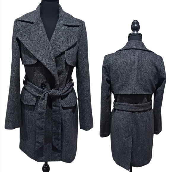 Lucky Brand Jackets & Blazers - Lucky Brand Wool Blend Belted Trench Coat